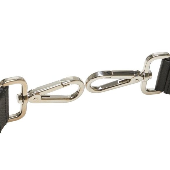 Prada Logo Black Saffiano Leather Belt